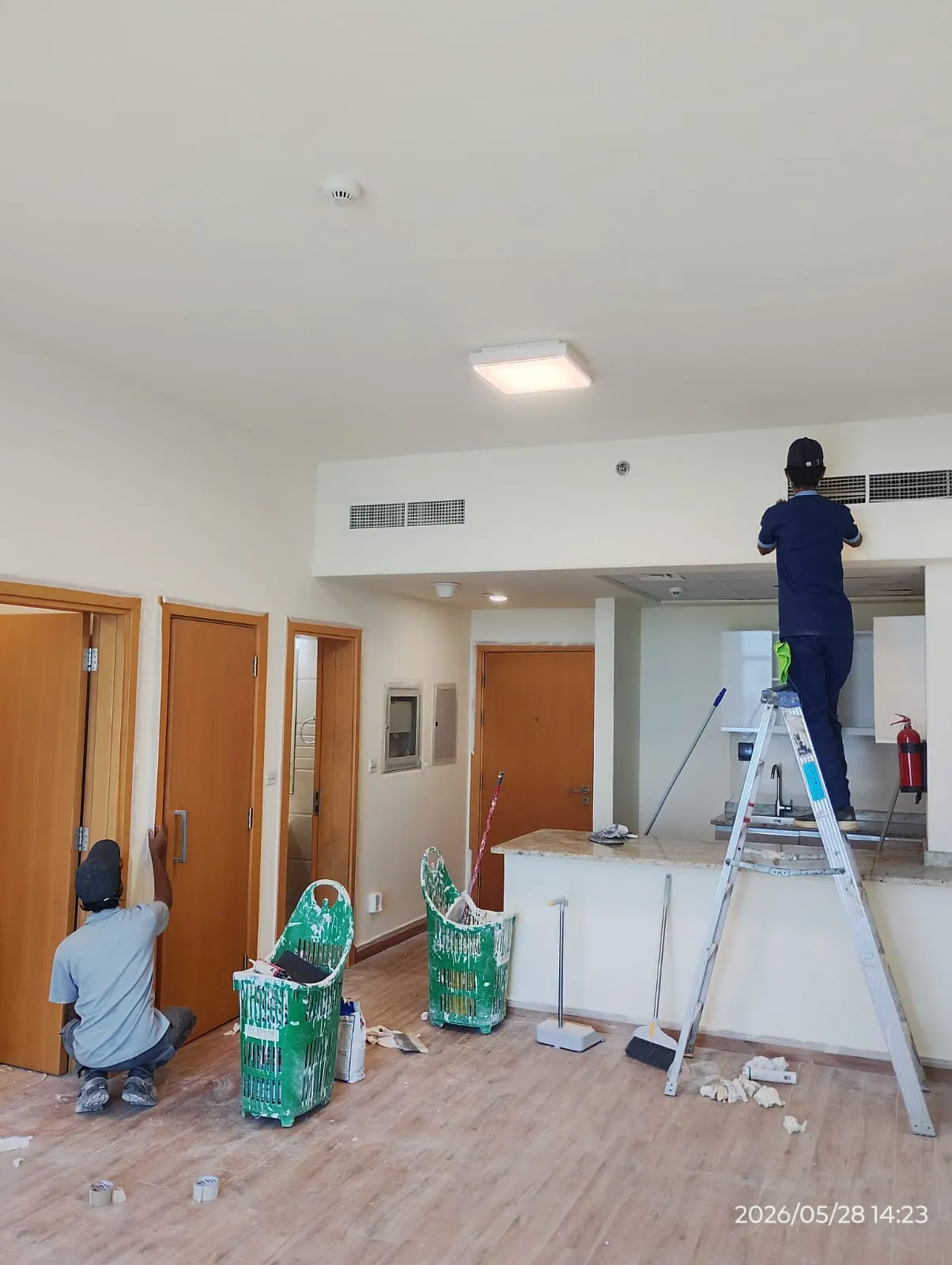 Cleaning team carrying out deep cleaning inside a Dubai home — supporting project view 2