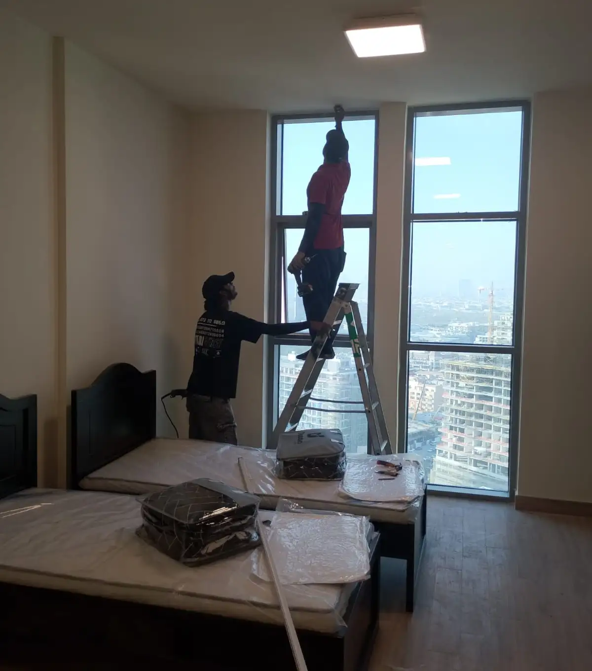 RapidixHome technicians carrying out maintenance work in a Dubai property